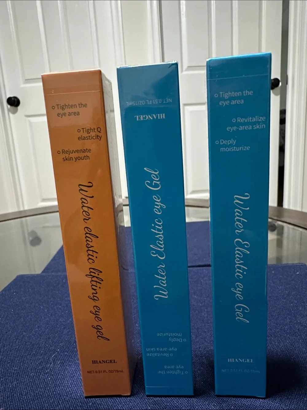 Angel Water Elastic Eye Gel Trio — Blue & Orange Packaging